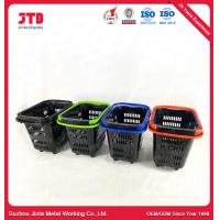 Buy cheap Unfolding 50L Plastic Shopping Trolley Baskets With Four Wheels product