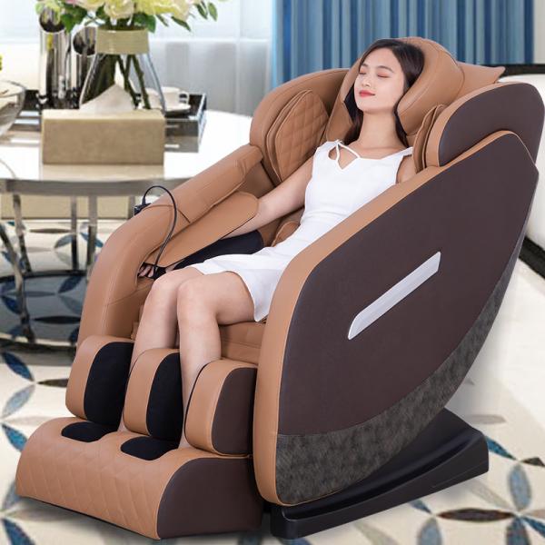 Buy cheap 4D Real Relax Full Body Massage Chairs Woven SAA Recliner ROHS With Straight Rail from wholesalers