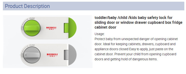 Baby Safety Window Locks Lovely Soft Slide Plastic Child Protection