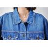 Buy cheap Custom Casual Womens Short Jean Jacket , Slim Fit Jeans Coat For Ladies from wholesalers