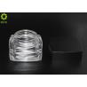 Buy cheap Clear Glass Cosmetic Cream Storage Jars Square Shape With Black Plastic Cap from wholesalers