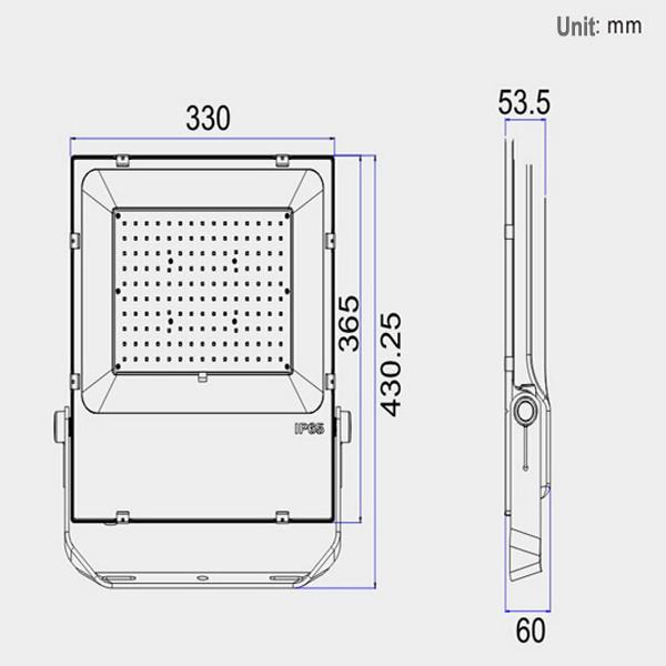 Security Outdoor LED Flood Light SMD Lighting 150 Watt 15000lm For Parking /