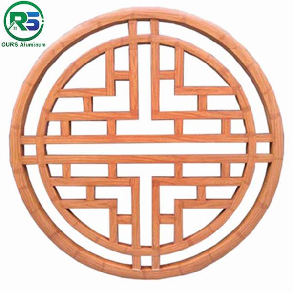 Buy cheap Woodgrain Aluminum Window Grilles Round Metal Handicraft from wholesalers