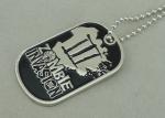 Nickel Double Side Police Personalised Dog Tags Die Stamped Soft Enamel