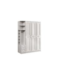 Buy cheap Anti Deformation White Wooden Wardrobe With 3 Door ISO9001 Dustproof product