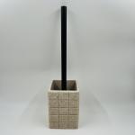 Sand Stone Bath Accessories Sets Square Shape With Square Box Polyresin Soap