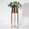 Buy cheap High art cute golden planter stainless steel flower pot with stand from wholesalers