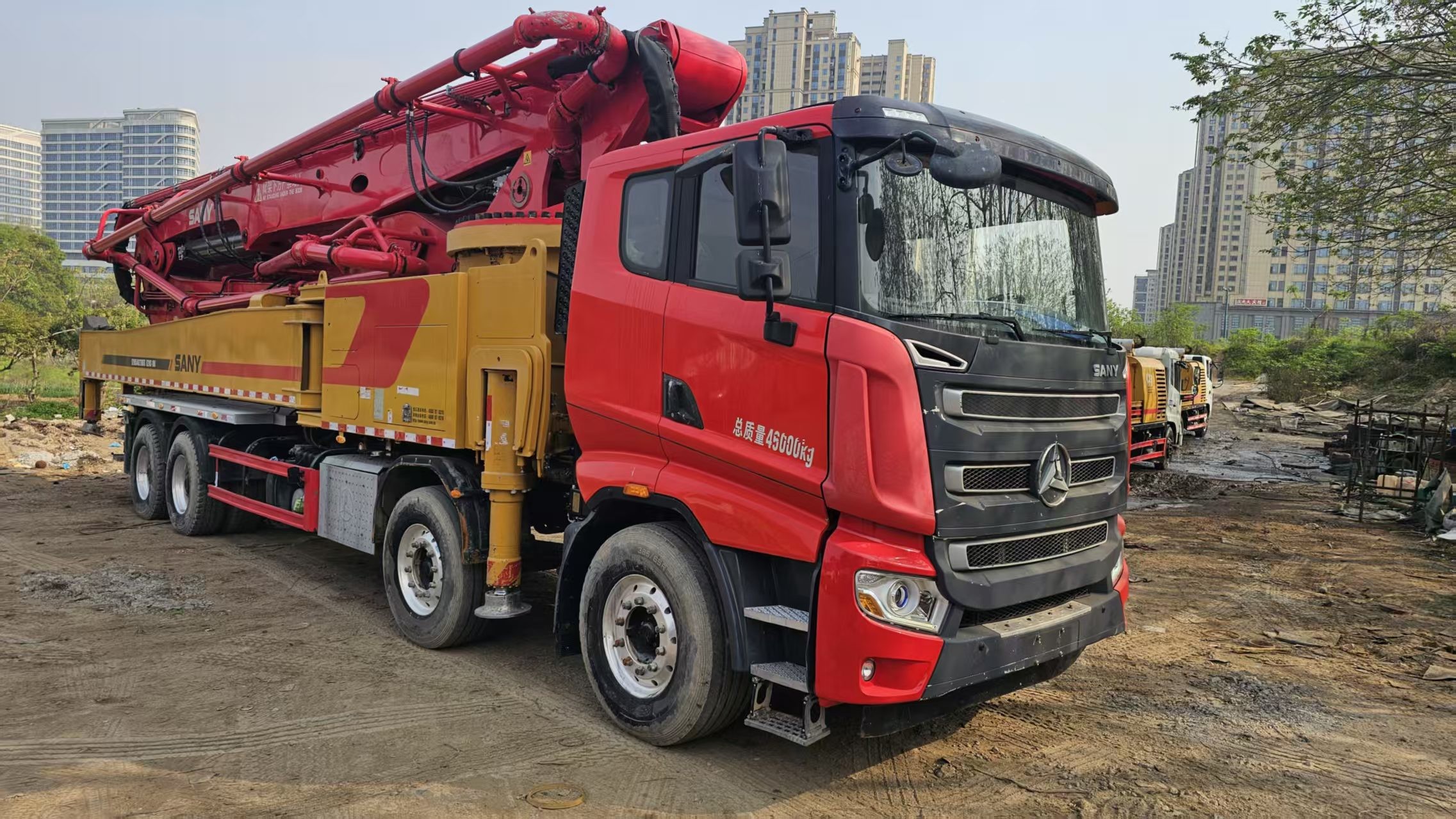 Sany Heavy Industry 62m concrete pump truck has passed various tests and is trustworthy