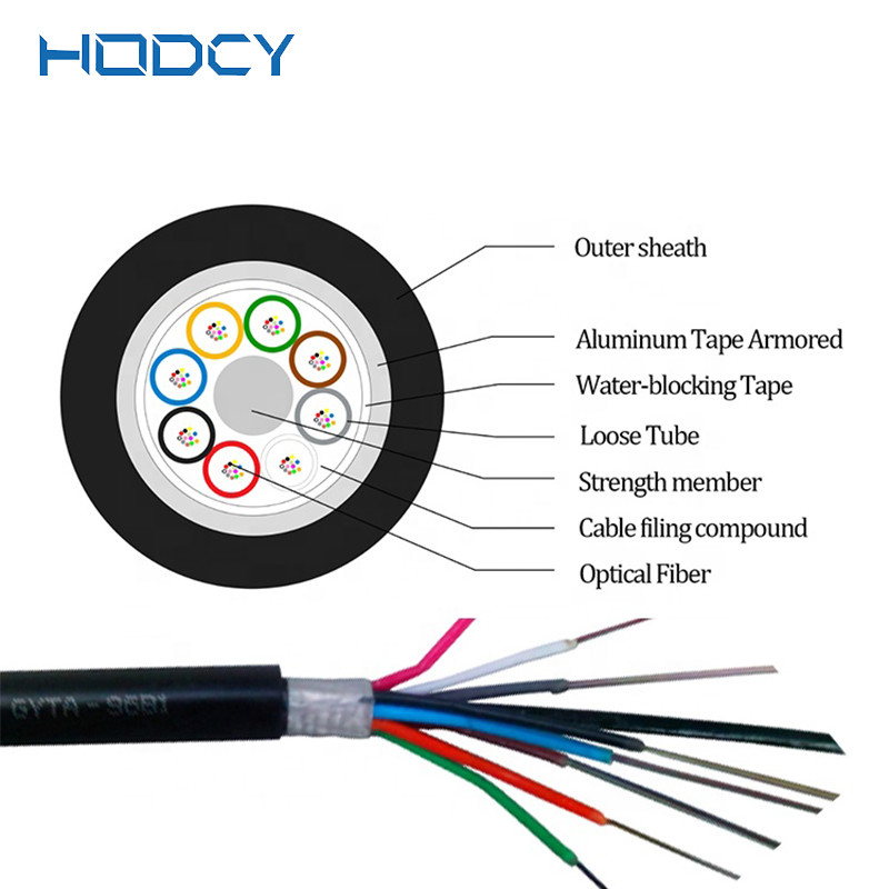 GYFTY Outdoor Fiber Optic Cable High Voltage Aerial G657A G652D FRP Strength Member