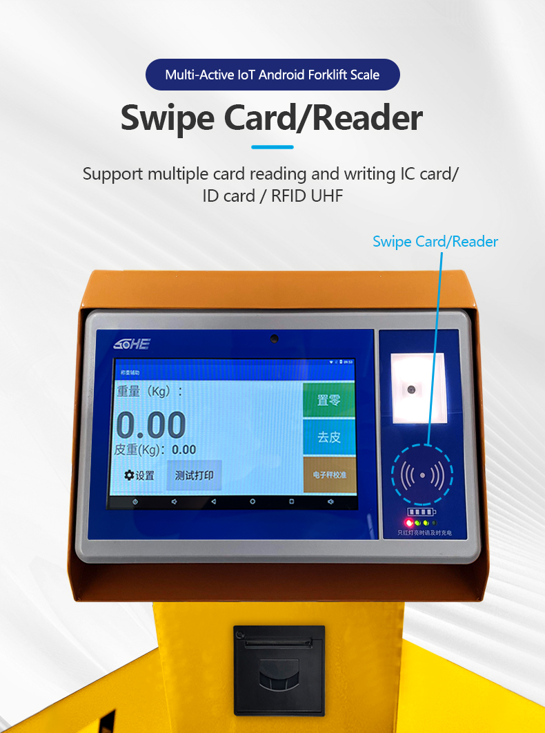 SOHE Smart Android Forklift Scales Print Label and Small Ticket Weighing Upload System