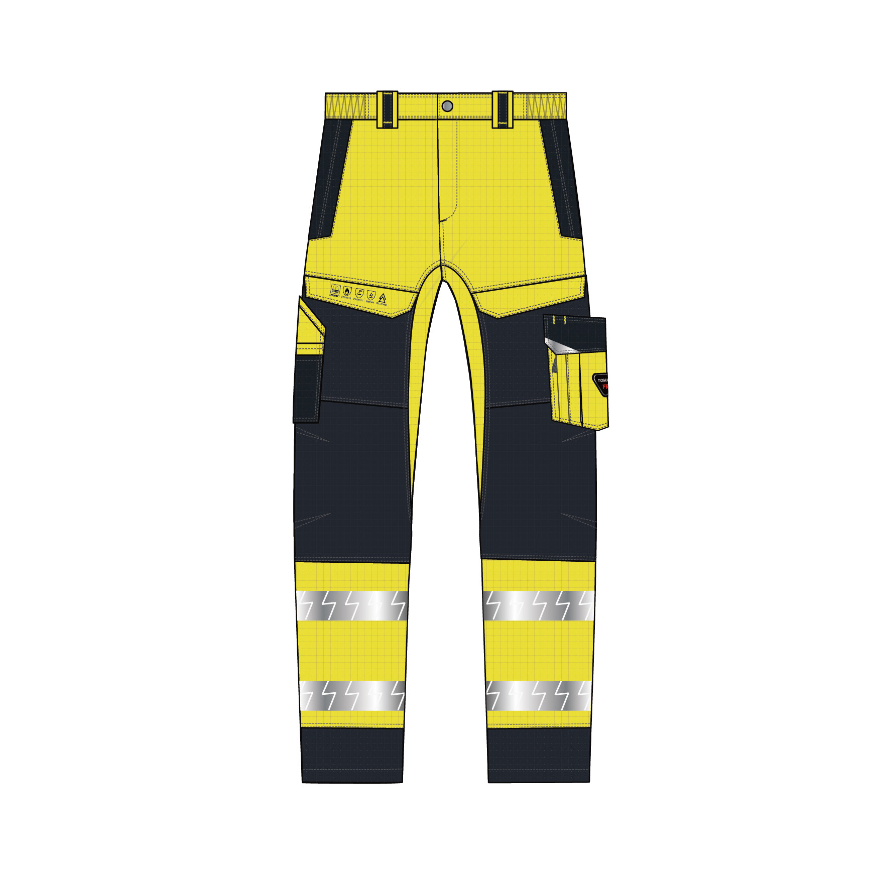 HIVIS Color Rich Cotton Blended Anti Statics Fire Proof Work Trousers With Multi Pockets