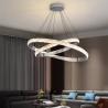 Buy cheap Silver Crystal Chandelier For Living Dining Room Luxury Ring Staircase pendant lighting for dining room(WH-CY-192) from wholesalers