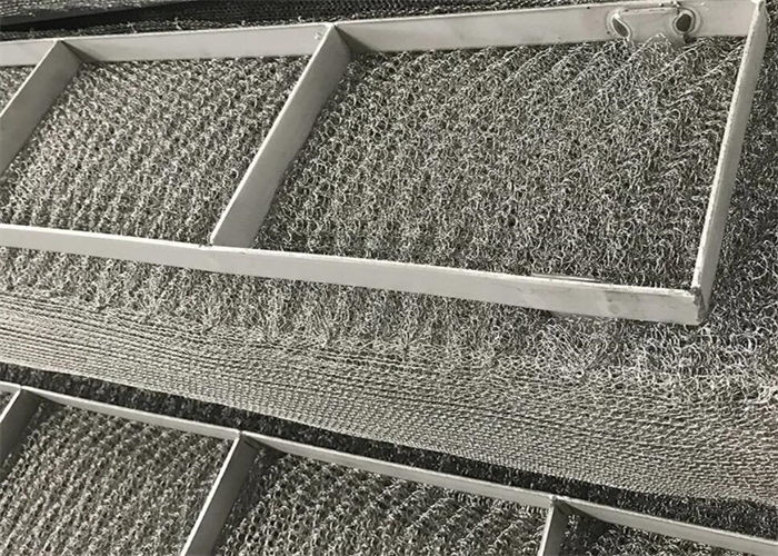 Wave Type Stainless Steel Mesh Pad De Mist Pad 100mm-500mm Thickness