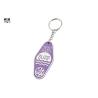 Buy cheap Company Use Custom Rubber Keyrings , Beautiful Purple Pvc Key Tag OEM /ODM from wholesalers