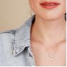 Buy cheap Rhodium 18k Gold Necklace Womens 1.2mm White Gold Cz Pendant from wholesalers