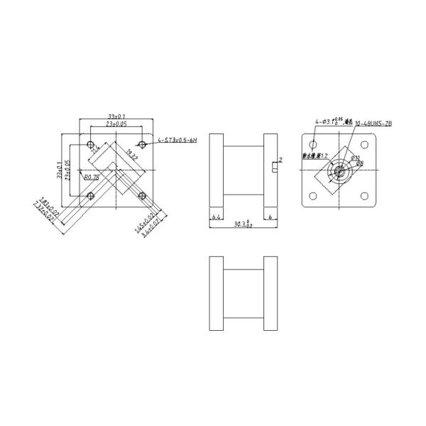Double Ridge Waveguide To Coax Adapter