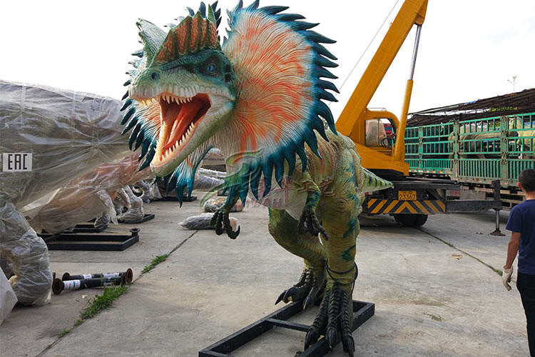 Indoor / Outdoor Decorative Animatronic Dinosaur Replicas Life Size For City Plaza