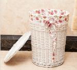 Cheap Storage Rattan Wicker Willow Laundry Basket With Lid Fashion Natural