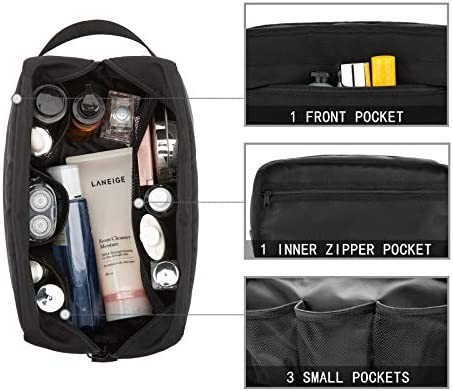Waterproof and Shock-proof Hanging Toiletry Bag for Men Water Resistant Shaving Bag for Travel