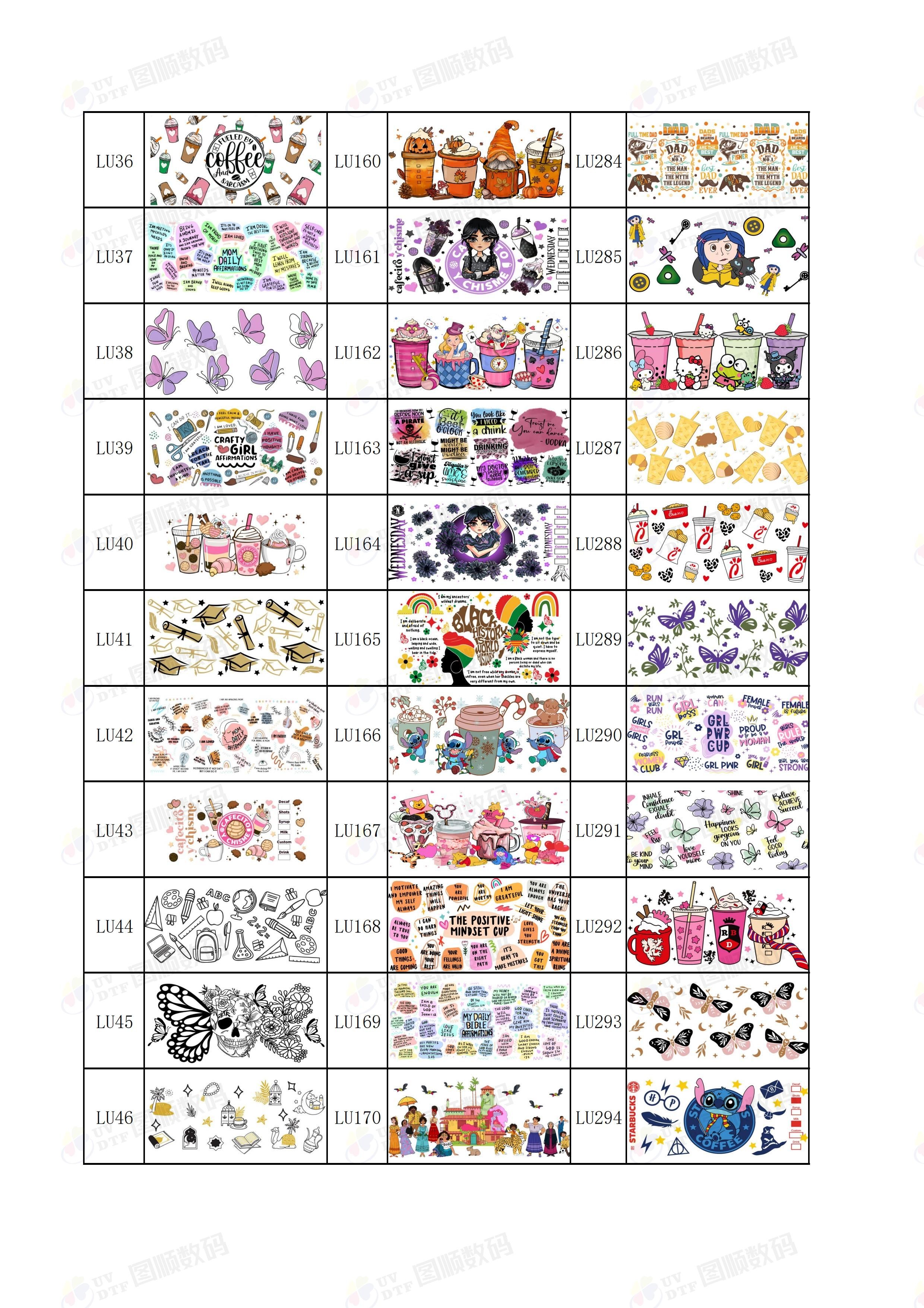 UV DTF Cup Wrap Transfers 9.3*4.1 Inches For Metal Packaging
