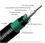 PBT Direct Buried Fiber Optic Cable 24 Strand For Outdoor Distribution