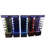 Floor Mounted Top Acrylic Display Rack LED Display Stand For Electronic Products