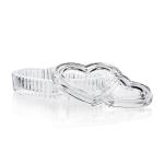 Crystal glass double heart jewelry gift box, jewelry case