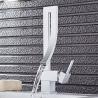Buy cheap Square Long Spout Single Handle Hot Cold Water Faucet Brass Black Kitchen Mixer from wholesalers