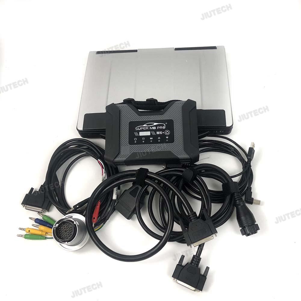 SUPER MB PRO M6+ DoIP MB Diagnostic Scanner With All Cables Fit For Trucks And Cars With 512G SSD + CF53 Laptop