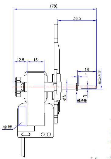 2400 RPM Shaded Pole AC Motor 220V 18W Z.P. Sleeve Bearing