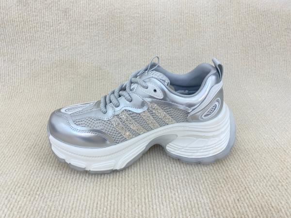Buy cheap Breathable Silver Womens Sneakers ODM Silver Trainers Ladies from wholesalers