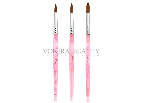 Buy cheap Pink Acrylic UV Gel Round Nail Art Brushes With Nature Kolinsky Hair from wholesalers