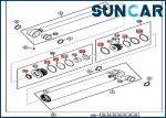4634033 Boom Cylinder Seal Kit Fits JOHN DEERE 35G 35D Excavator Sealing Parts