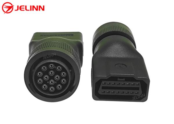 Buy cheap CAT 14 Pin to OBD 2 OBD2 16 Pin 16pin Female Adapter for Caterpillar from wholesalers