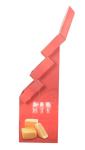 4C Cardboard Shelf Display Floor Stands Matte Lamination