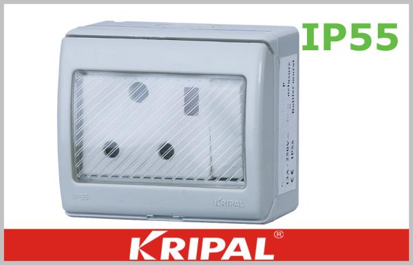 Buy cheap South Africa Outdoor Plug Socket / 15 Amp Round Pin Socket 250V from wholesalers