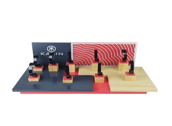 Buy cheap Customize Wooden Counter Watch Holder Stand Black Red Assemble Luxury Acrylic Tray from wholesalers
