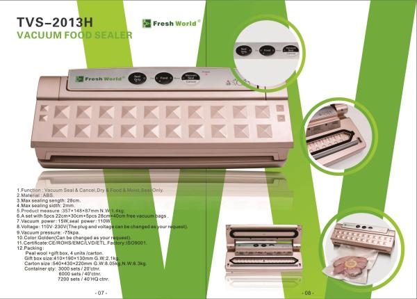 Buy cheap Brand NEW Foob Vacuum Sealer Packaging Machine Film Sealer Vacuum packer GK-TVS-2150F from wholesalers