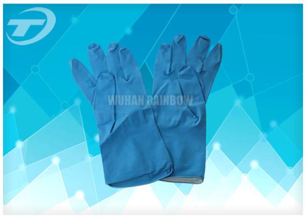 Buy cheap Dip Flock - Lined Latex Household Medical Disposable Gloves Waterproof , Anti Oil And Anti Alkali from wholesalers