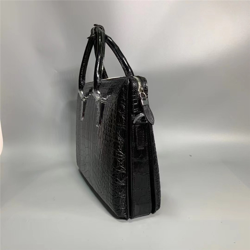Authentic Crocodile Belly Skin Businessmen Briefcase Working Handbag Genuine Alligator Leather Male Large Portfolio Bag