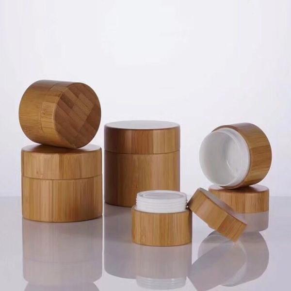 Buy cheap 50g Skincare Bamboo Cream Jar Cosmetic Packaging / Bamboo Makeup Jar Customized Logo from wholesalers