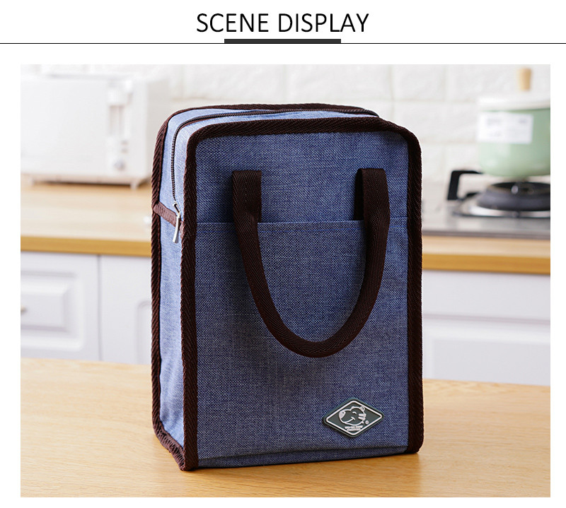 Waterproof Zippered Polyester L18.5cm Insulated Picnic Bag
