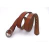 Buy cheap Women Casual Dress Genuine Leather Belt Tan Color With Vintage Round Buckle from wholesalers