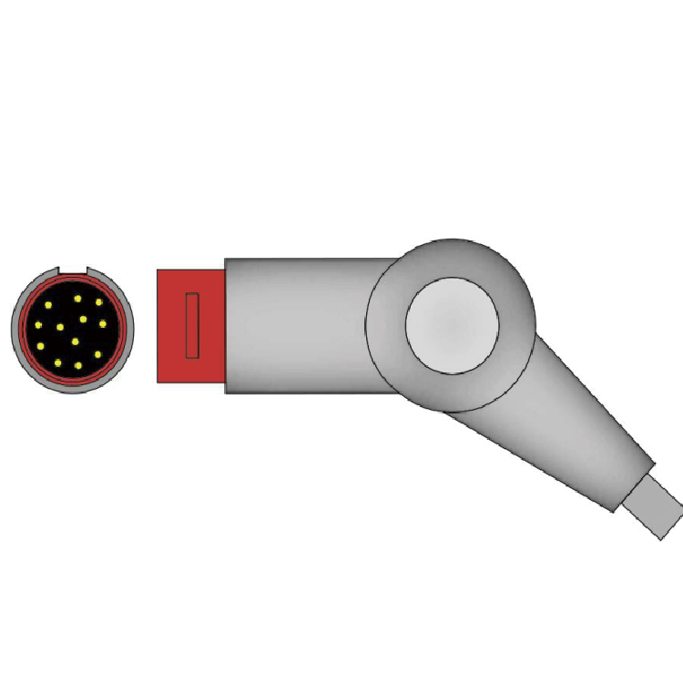 Medical TPU 12 Pin IBP Cable To Utah Transducer