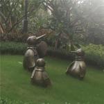 Handmade Bronze Garden Statues Outdoor Decorative Penguin Sculpture