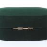 Buy cheap Wholesale Manufacturing Luxury Jewellery Box Personalized Custom Green Velvet Jewelry Packaging Wedding Engagement Double Ring Box With Logo from wholesalers