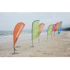 Buy cheap Fiberglass Poles Stainless Steel Base Flying Banner Teardrop / Feather / Square Beach Flag from wholesalers