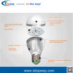 Aluminum outdoor 7w 9w 12w e27 pir infrared led motion sensor light bulb