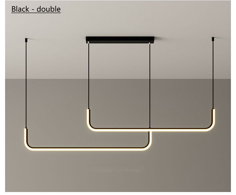 Modern Kitchen Island Chandelier Living Room Black minimalist designer Chandelier (WH-MI-398)