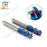 Buy cheap NaNo Blue Coating HRC63 4Flute 10 x 75 Square Solid Carbide End Mill Cutter for stainless steel milling from wholesalers